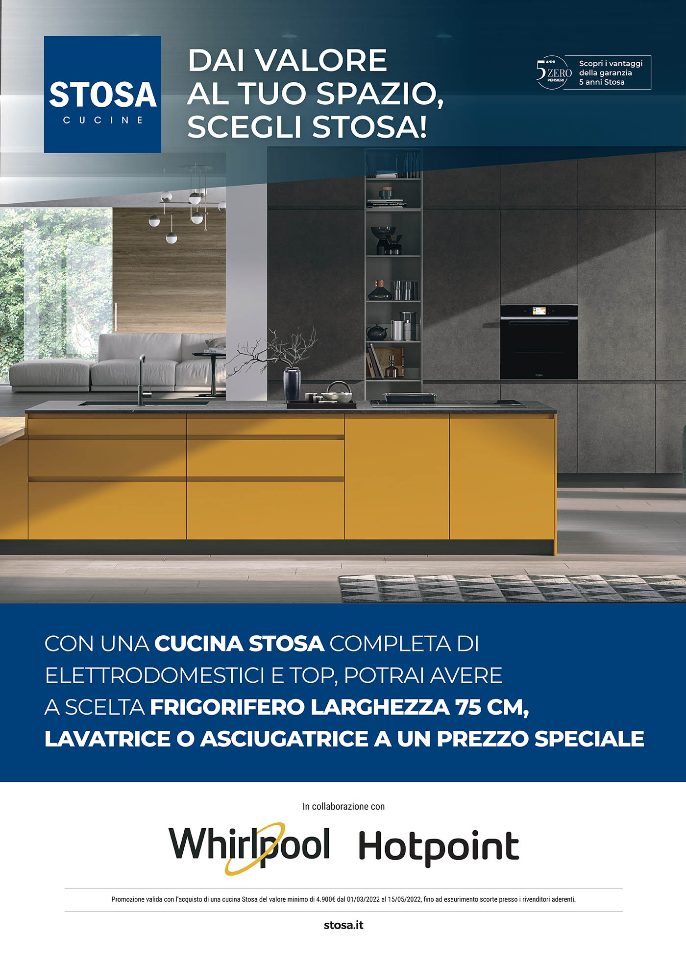 Frigorifero lavatrice o asciugatrice a prezzo speciale con cucina Stosa
