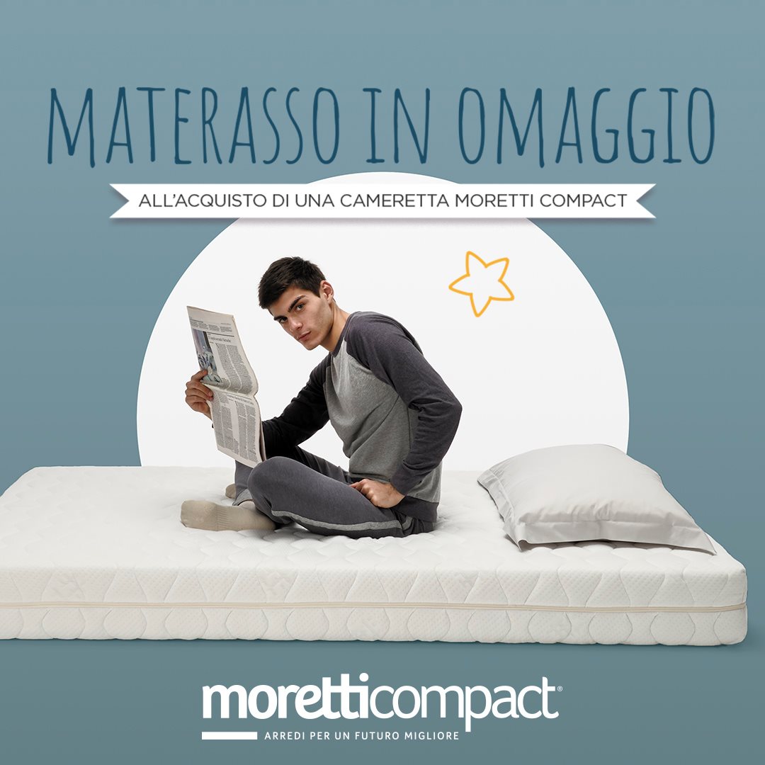 Materasso in omaggio con Moretti compact